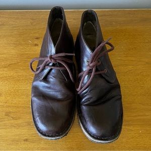 UGG Brown Leather Lace Up Chukka Boot, Men’s Size 10.5
